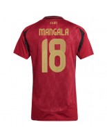 Belgie Orel Mangala #18 Domácí Dres pro Dámské ME 2024 Krátký Rukáv